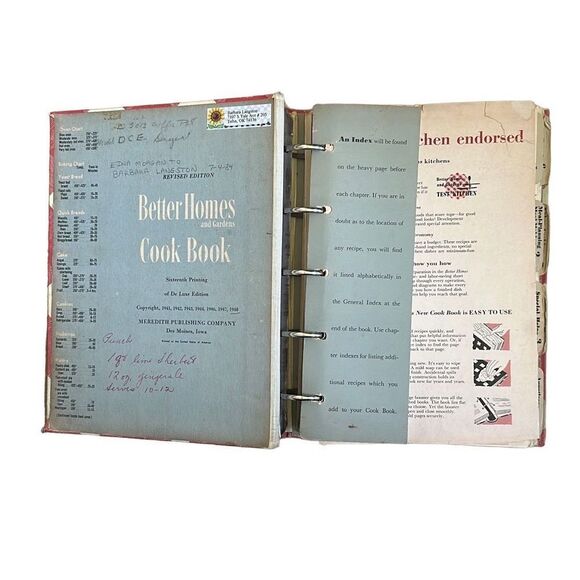 Vintage 1948 Better Homes and Gardens Cook Book - Picture 3 of 3